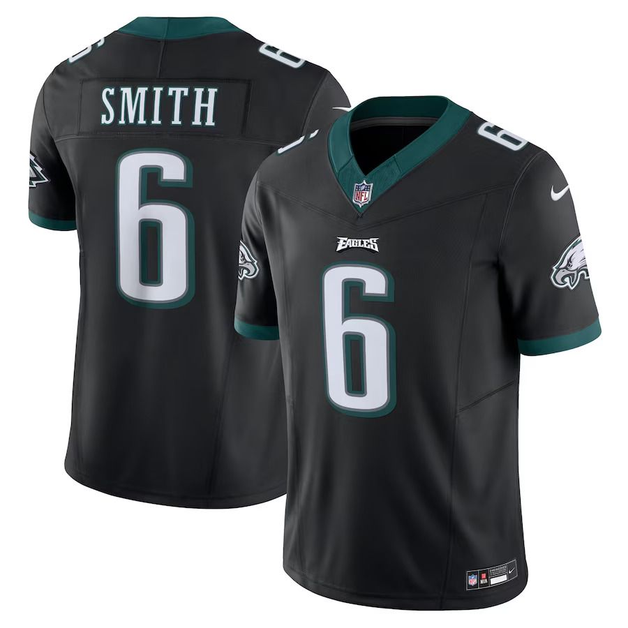 Men Philadelphia Eagles 6 DeVonta Smith Nike Black Vapor F.U.S.E. Limited NFL Jersey